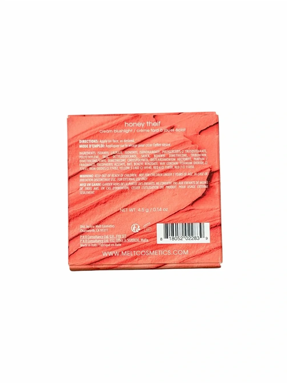 NWT/new in box MELT Cream Blushlight - honey theif full size .14 oz